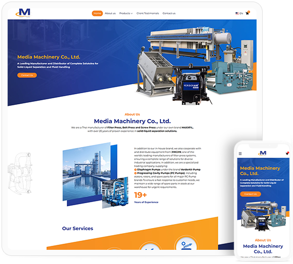 ทำเว็บไซต์ ผู้ให้บริการซ่อมบำรุงและจัดจำหน่ายอะไหล่เครื่องจักรอุตสาหกรรม